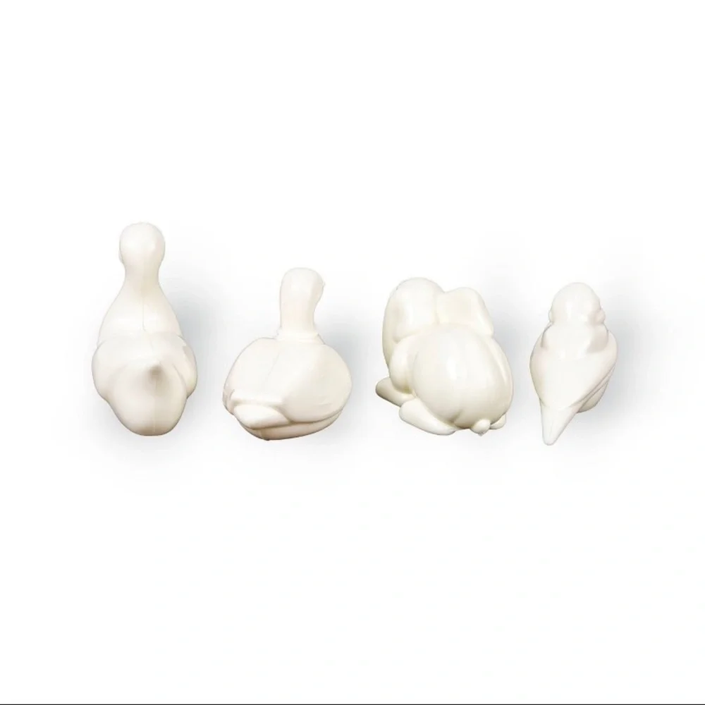 New Target Bullseye 4pc Collectibles -White Bunny, Duck, Bird